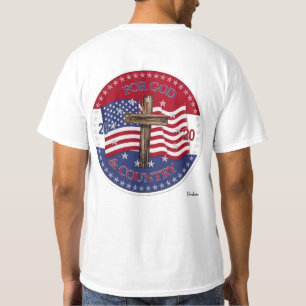 Camiseta 2020 Para Deus, Cruzamento De Países E Bandeira A