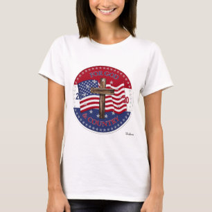 Camiseta 2020 Para Deus, Cruzamento De Países E Bandeira A