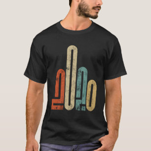 Camiseta 2020 Retro De Dedo Médio Sarcasmo Engraçado Invert