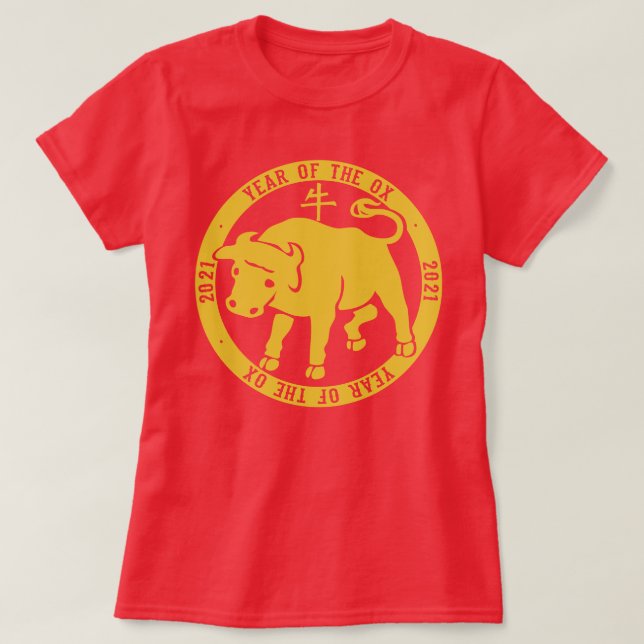 Camiseta 2021 Ano Da Ox (Frente do Design)