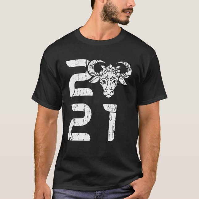 Camiseta 2021 Ano dos Homens da Cabina Ox Mulheres Chinesas (Frente)