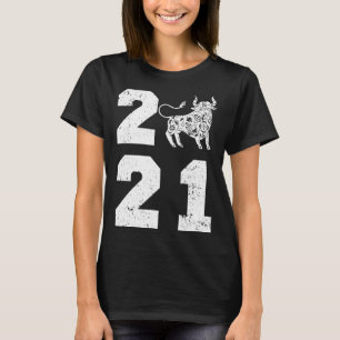 Camiseta 2021 Ano dos Homens da Cabina Ox Mulheres Chinesas
