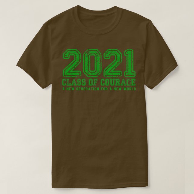 Camiseta 2021 Classe de Coragem em Verde (Frente do Design)