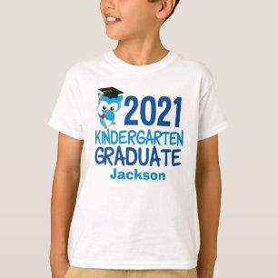 Camiseta 2021 Crianças de Coruja Azul, Graduação em Jard