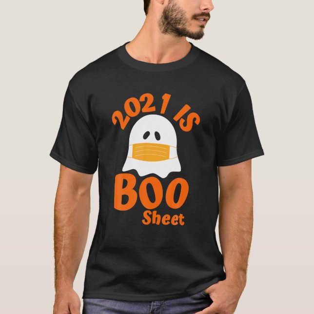 Camiseta 2021 É Boo Sheet Ghost Halloween Festas M (Frente)