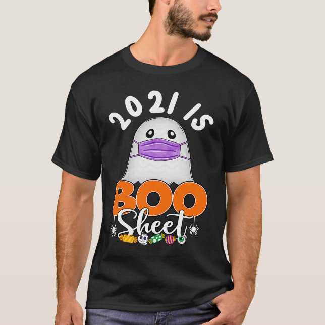 Camiseta 2021 É Boo Sheet Ghost Halloween Festas M (Frente)