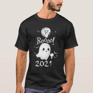 Camiseta 2021 Halloween - Booo Ghost Bat Witch Costume