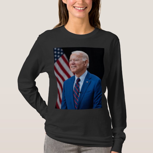 Camiseta 2021 Joe Biden Presidente dos EUA Retrato (Frente)