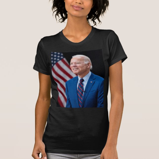 Camiseta 2021 Joe Biden Presidente dos EUA Retrato (Frente)
