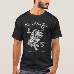 Camiseta 2022 Ano Do Tigre Chinês Zodíaco Novo Chinês