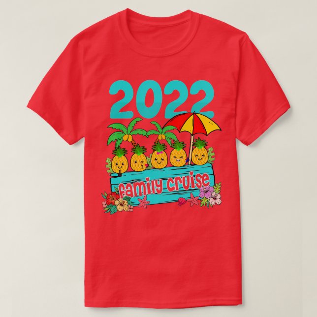 Camiseta 2022 Family Cruise Men Mulheres Meninas Velejando  (Frente do Design)