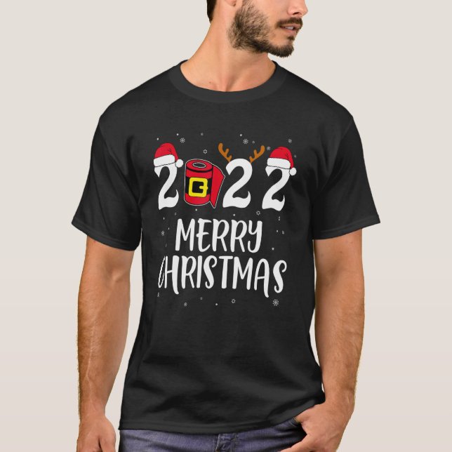 Camiseta 2022 Merry Christmas Family Matching Pajamas Men W (Frente)