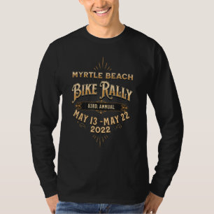 Camiseta 2022 Myrtle Beach Bike Rally Vintage 83.º ano F