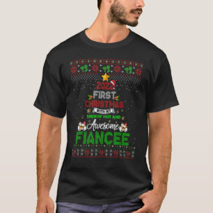 Camiseta 2022 Primeiro Natal Com Meu Fumante Quente E Meu F