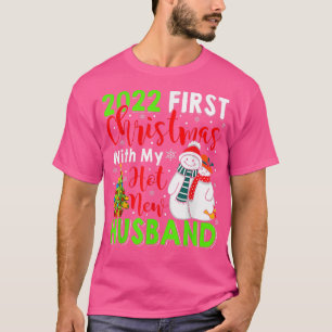 Camiseta 2022 Primeiro Natal Com Minha Nova Neve Marido Que