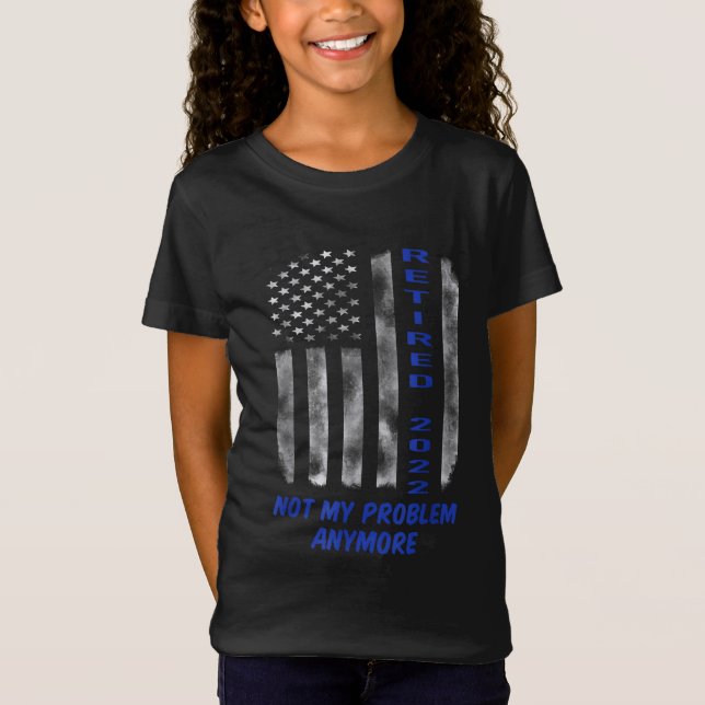 Camiseta 2022 Thin Blue Line - Polícia de Bandeira American (Frente)