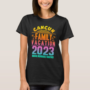 Camiseta 2023 Cancún Family Vacation Matching Beach