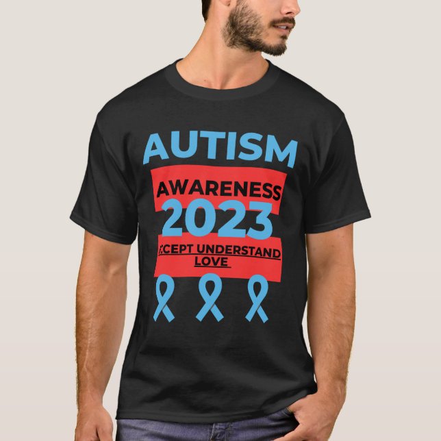 Camiseta 2023 Consciência Autismo Compreende Esperança de A (Frente)