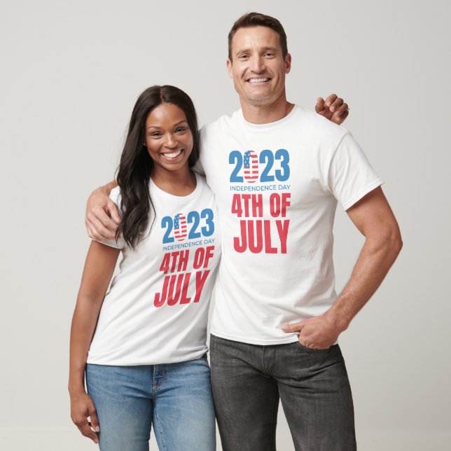 Camiseta 2023 Dia da Independência 4 de julho (Unissex)