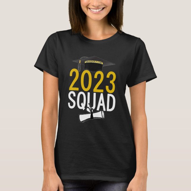 Camiseta 2023 Graduation Squad Funny Graduation Day School  (Frente)