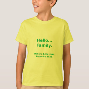 Camiseta 2023 Hello Family Customizable Kid Shirt