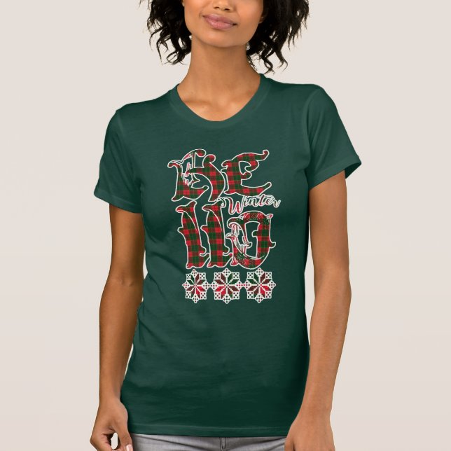 Camiseta 2023 Hello Winter Holiday Scotland Pattern (Frente)
