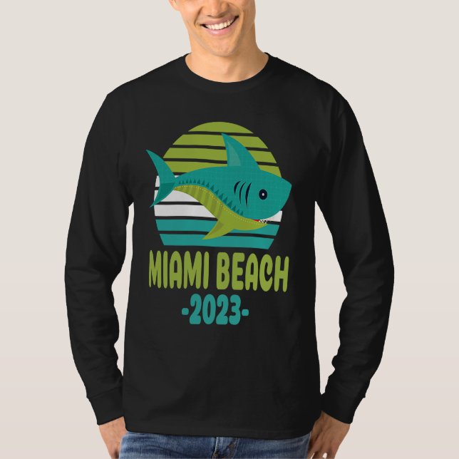 Camiseta 2023 Miami Beach Florida Shark (Frente)