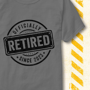 Camiseta 2023 Oficialmente Aposentado Retro Vintage Aposent