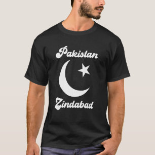 Camiseta 2023 Paquistão Zindabad Dil Pakistani Heart Flag P