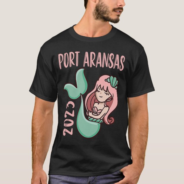 Camiseta 2023 Port ArKansas Férias Sereia Cuta (Frente)