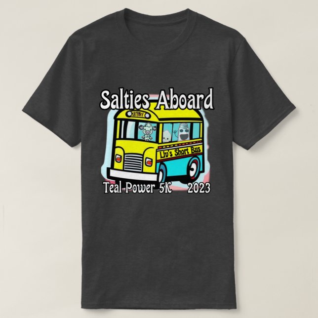 Camiseta 2023 Teal Power's Bus da Liv (Frente do Design)