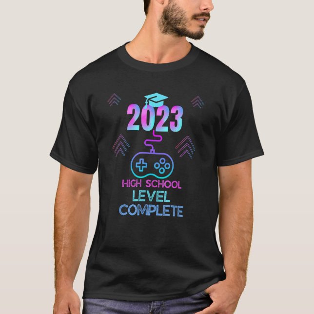 Camiseta 2023 Video Game Level Complete High School (Frente)