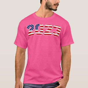 Camiseta 2023 with US american flag stars and stripes
