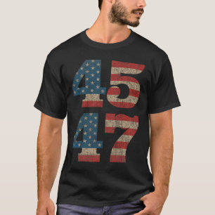 Camiseta 2024 45 47 Vintage American Flag Retro 4547 Trump