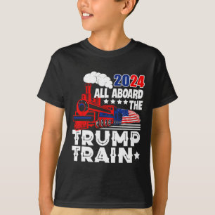 Camiseta 2024 A Bordo Do Trem De Bomba, Bandeira Americana
