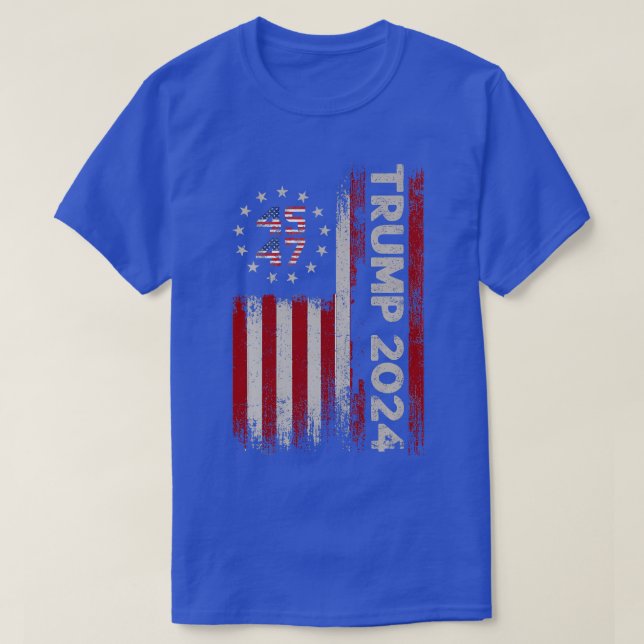 Camiseta 2024 American Flag 45 47 Crewneck Sweatshirt (Frente do Design)