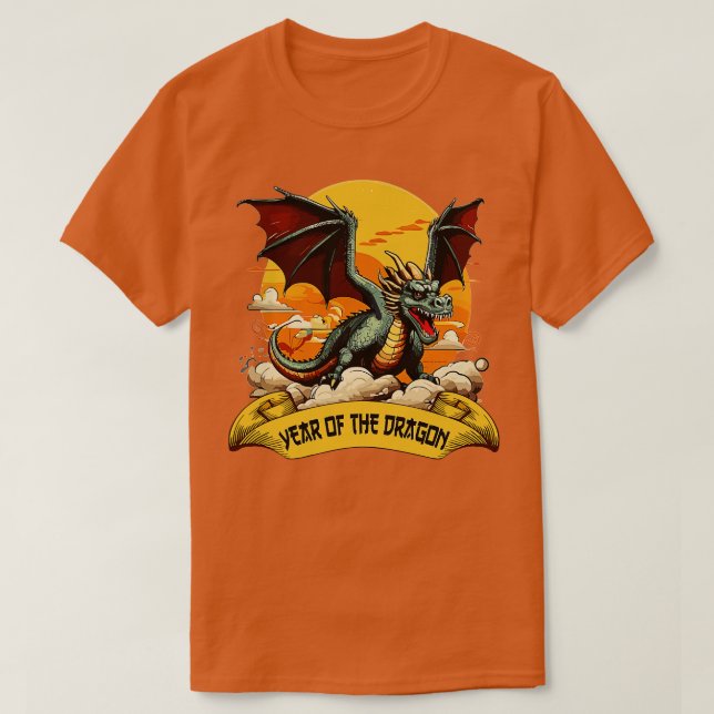 Camiseta 2024 Ano Chinês do Dragão (Frente do Design)
