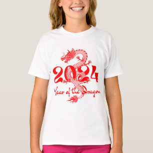 Camiseta 2024 Ano Novo do Dragão Chinês