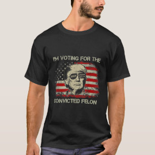 Camiseta 2024 Condenado Felon Trump 2024 Reeleição Presidid