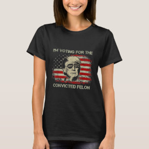 Camiseta 2024 Condenado Felon Trump 2024 Reeleição Presidid