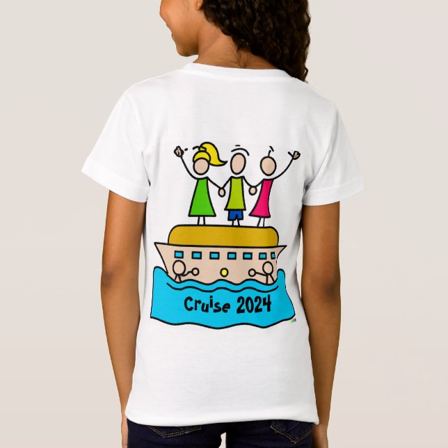 Camiseta 2024 Cruise Adventure: Girls Colorful T-Shirt (Verso)