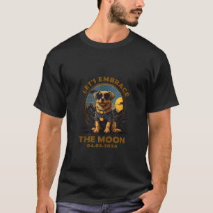 Camiseta 2024 Eclipse Assistindo Embrace Moon Engraçado Cac