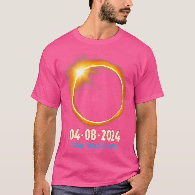 Camiseta 2024 Eclipse Solar Sun Totalidade da Lua Homens As (Frente)
