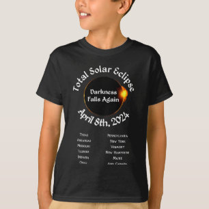 Camiseta 2024 Escuridão Eclipse Total Cai Novamente