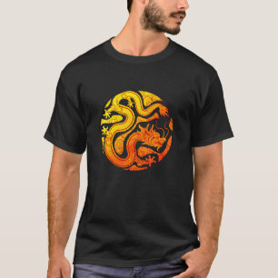Camiseta 2024 Feliz Ano Novo Lunar Chinês, Dourado DRAGÃO V