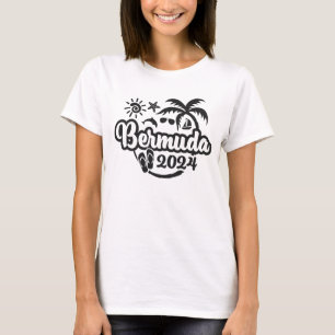 Camiseta 2024 Férias ou Viagem das Bermudas