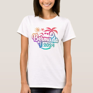 Camiseta 2024 Férias ou Viagem das Bermudas