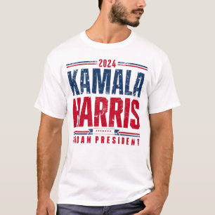 Camiseta 2024 Kamala Harris Senhora Presidente EUA Votação