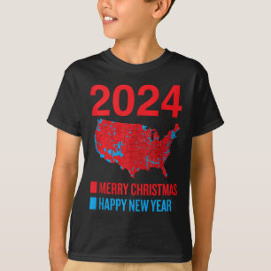 Camiseta 2024 Mapa Eleitoral Exato Feliz Natal N