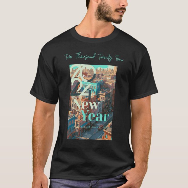 Camiseta 2024 New Years Eve Party Supplies NYE 2024 Happy N (Frente)